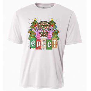 Epcot Merry Christmas Party Trip Figment Dragon Christmas Light Cooling Performance Crew T-Shirt