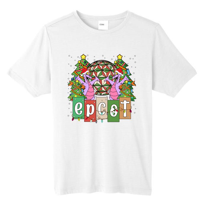 Epcot Merry Christmas Party Trip Figment Dragon Christmas Light Tall Fusion ChromaSoft Performance T-Shirt