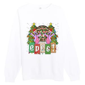 Epcot Merry Christmas Party Trip Figment Dragon Christmas Light Premium Crewneck Sweatshirt