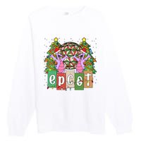 Epcot Merry Christmas Party Trip Figment Dragon Christmas Light Premium Crewneck Sweatshirt