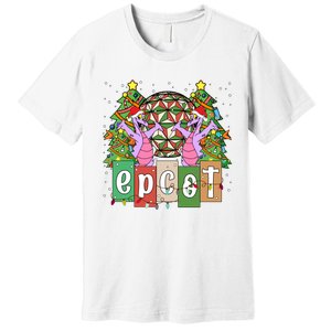 Epcot Merry Christmas Party Trip Figment Dragon Christmas Light Premium T-Shirt