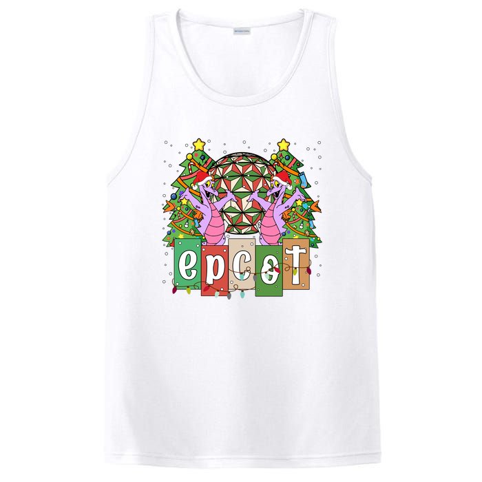 Epcot Merry Christmas Party Trip Figment Dragon Christmas Light PosiCharge Competitor Tank