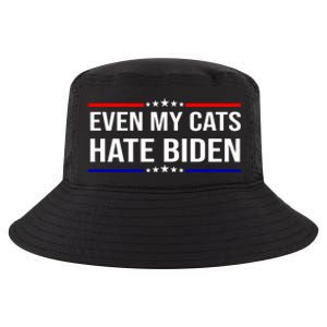 Even My Cats Hate Biden Funny Anti Biden FJB Cool Comfort Performance Bucket Hat