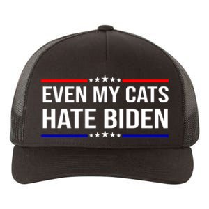 Even My Cats Hate Biden Funny Anti Biden FJB Yupoong Adult 5-Panel Trucker Hat