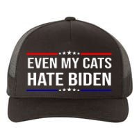 Even My Cats Hate Biden Funny Anti Biden FJB Yupoong Adult 5-Panel Trucker Hat