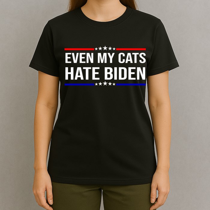 Even My Cats Hate Biden Funny Anti Biden FJB T-Shirt