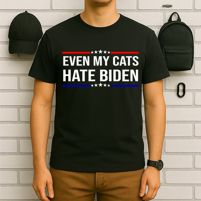 Even My Cats Hate Biden Funny Anti Biden FJB T-Shirt