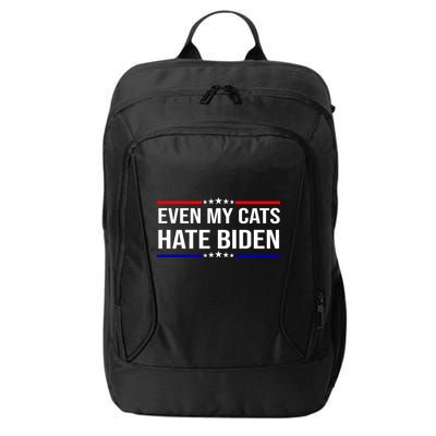 Even My Cats Hate Biden Funny Anti Biden FJB City Backpack