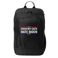 Even My Cats Hate Biden Funny Anti Biden FJB City Backpack