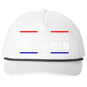 Even My Cats Hate Biden Funny Anti Biden FJB Snapback Five-Panel Rope Hat