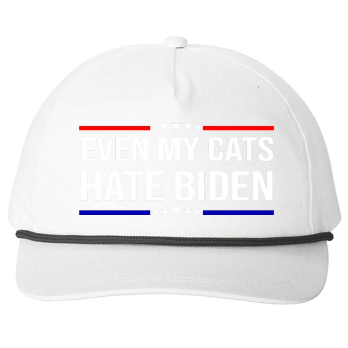 Even My Cats Hate Biden Funny Anti Biden FJB Snapback Five-Panel Rope Hat