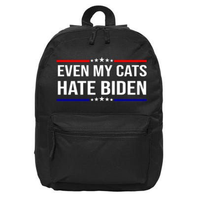 Even My Cats Hate Biden Funny Anti Biden FJB 16 in Basic Backpack