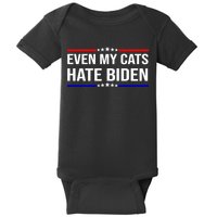 Even My Cats Hate Biden Funny Anti Biden FJB Baby Bodysuit