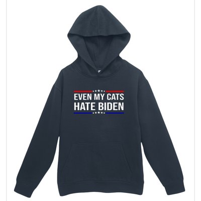 Even My Cats Hate Biden Funny Anti Biden FJB Urban Pullover Hoodie