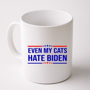 Even My Cats Hate Biden Funny Anti Biden FJB Coffee Mug