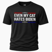 Even My Cat Hates Biden Funny Anti Biden FJB Cooling Performance Crew T-Shirt