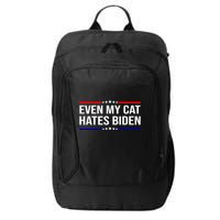 Even My Cat Hates Biden Funny Anti Biden FJB City Backpack