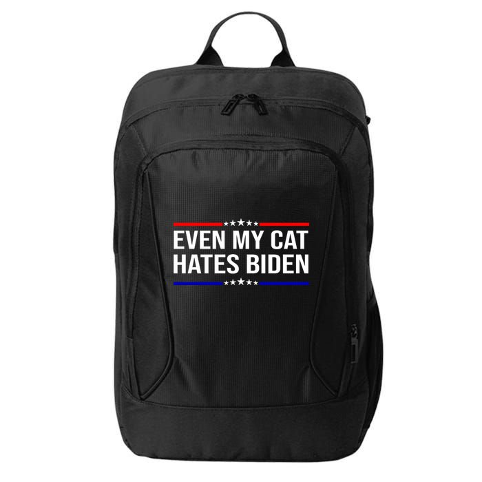 Even My Cat Hates Biden Funny Anti Biden FJB City Backpack