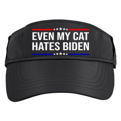 Even My Cat Hates Biden Funny Anti Biden FJB Adult Drive Performance Visor