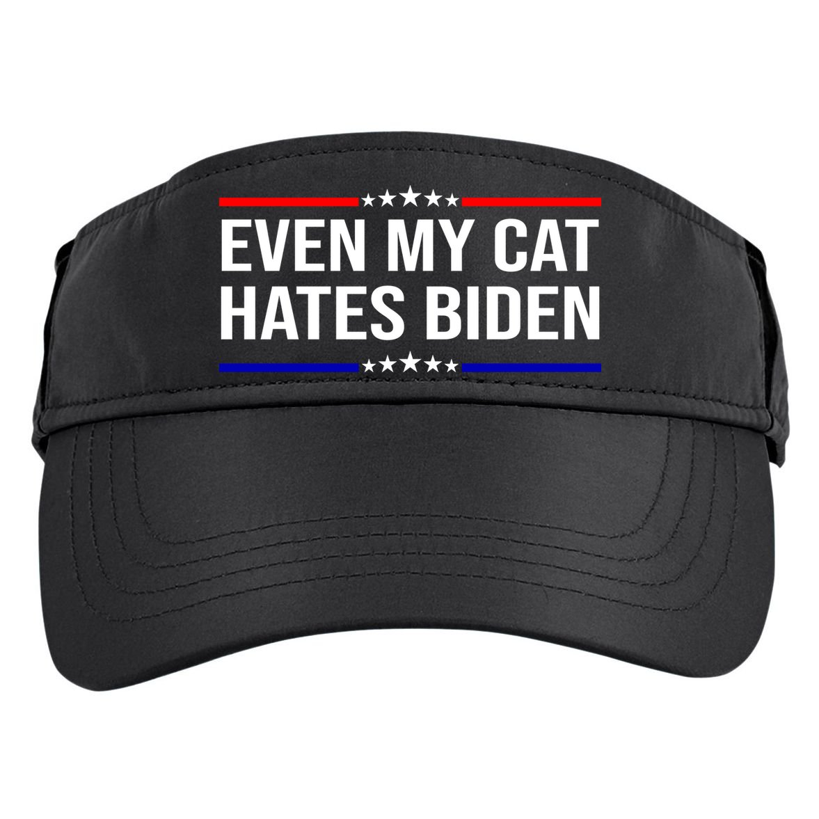 Even My Cat Hates Biden Funny Anti Biden FJB Adult Drive Performance Visor