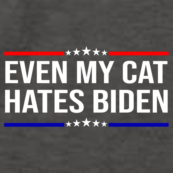 Even My Cat Hates Biden Funny Anti Biden FJB Vector Backpack