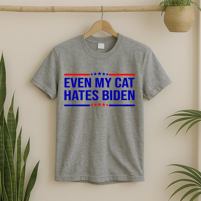 Even My Cat Hates Biden Funny Anti Biden FJB T-Shirt