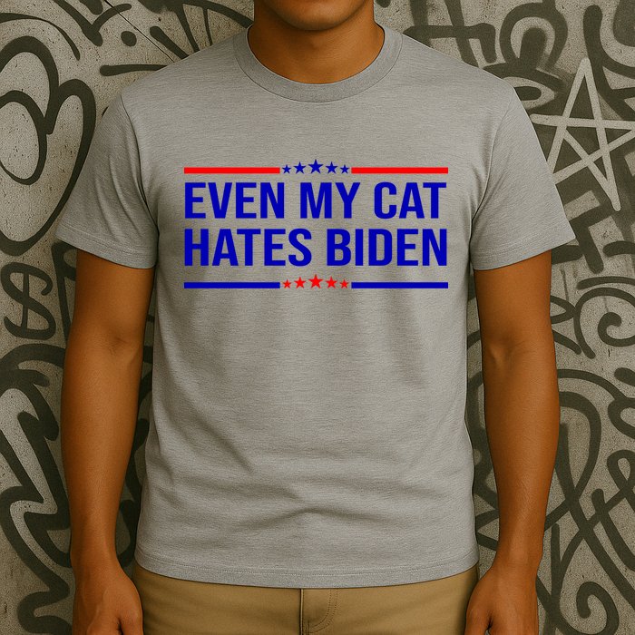 Even My Cat Hates Biden Funny Anti Biden FJB T-Shirt