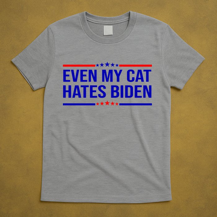 Even My Cat Hates Biden Funny Anti Biden FJB T-Shirt