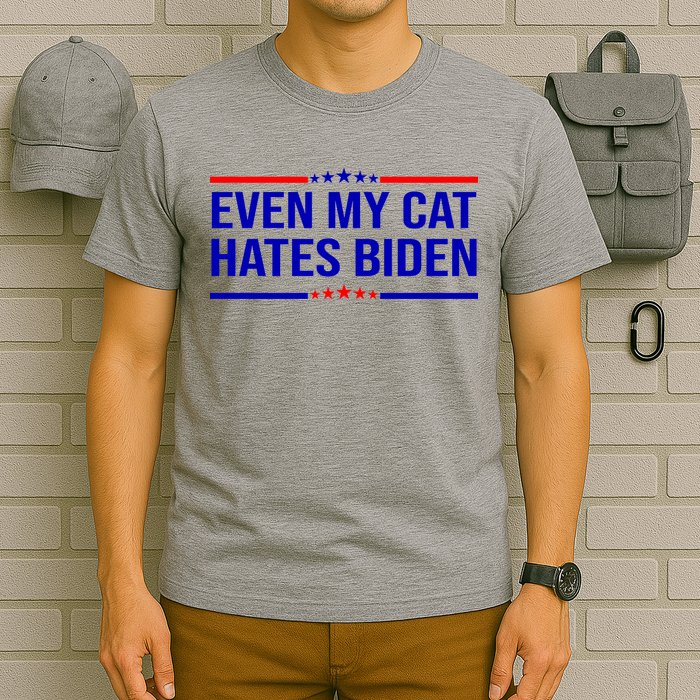 Even My Cat Hates Biden Funny Anti Biden FJB T-Shirt