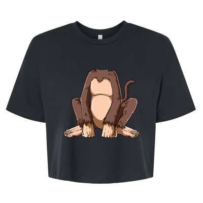 Easy Monkey Costume Monkey Body Headless Monkey Costume Bella+Canvas Jersey Crop Tee