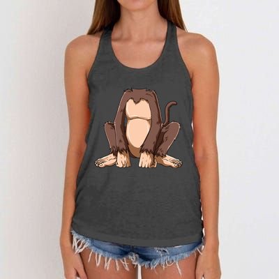 Easy Monkey Costume Monkey Body Headless Monkey Costume Women's Knotted Racerback Tank