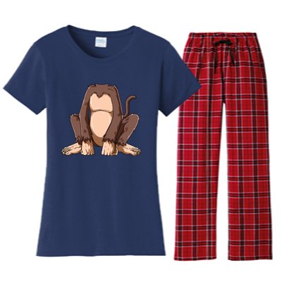 Easy Monkey Costume Monkey Body Headless Monkey Costume Women's Flannel Pajama Set