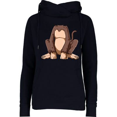 Easy Monkey Costume Monkey Body Headless Monkey Costume Womens Funnel Neck Pullover Hood