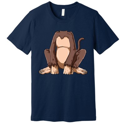 Easy Monkey Costume Monkey Body Headless Monkey Costume Premium T-Shirt