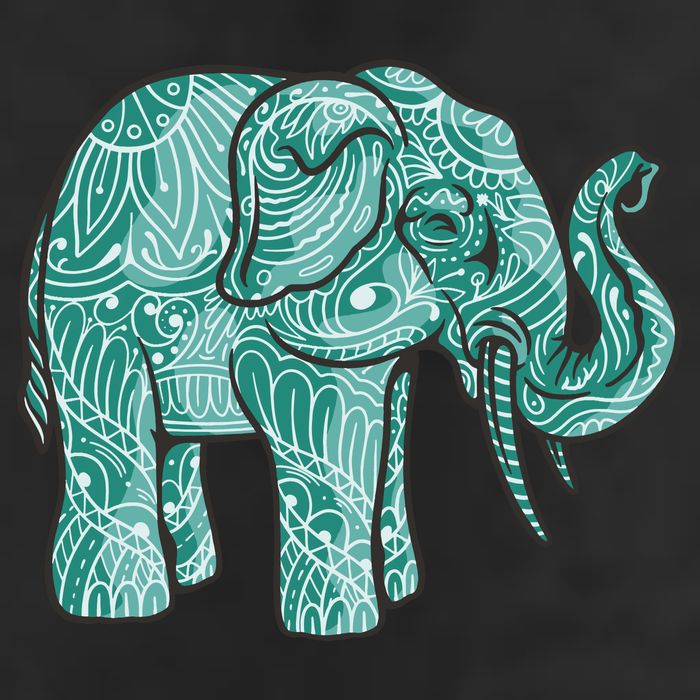 Elephant Mandala Cute Gift 7 Panel Mesh Trucker Snapback Hat