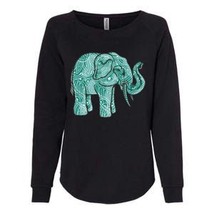 Elephant Mandala Cute Gift Womens California Wash Sweatshirt