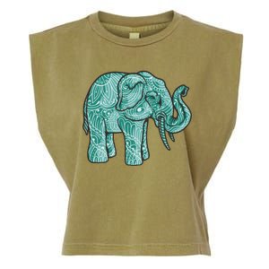 Elephant Mandala Cute Gift Garment-Dyed Women's Muscle Tee