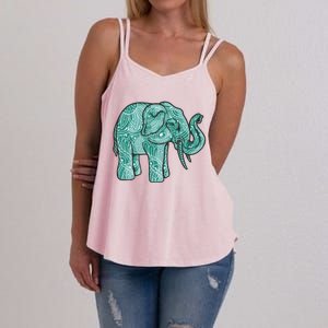 Elephant Mandala Cute Gift Women's Strappy Tank