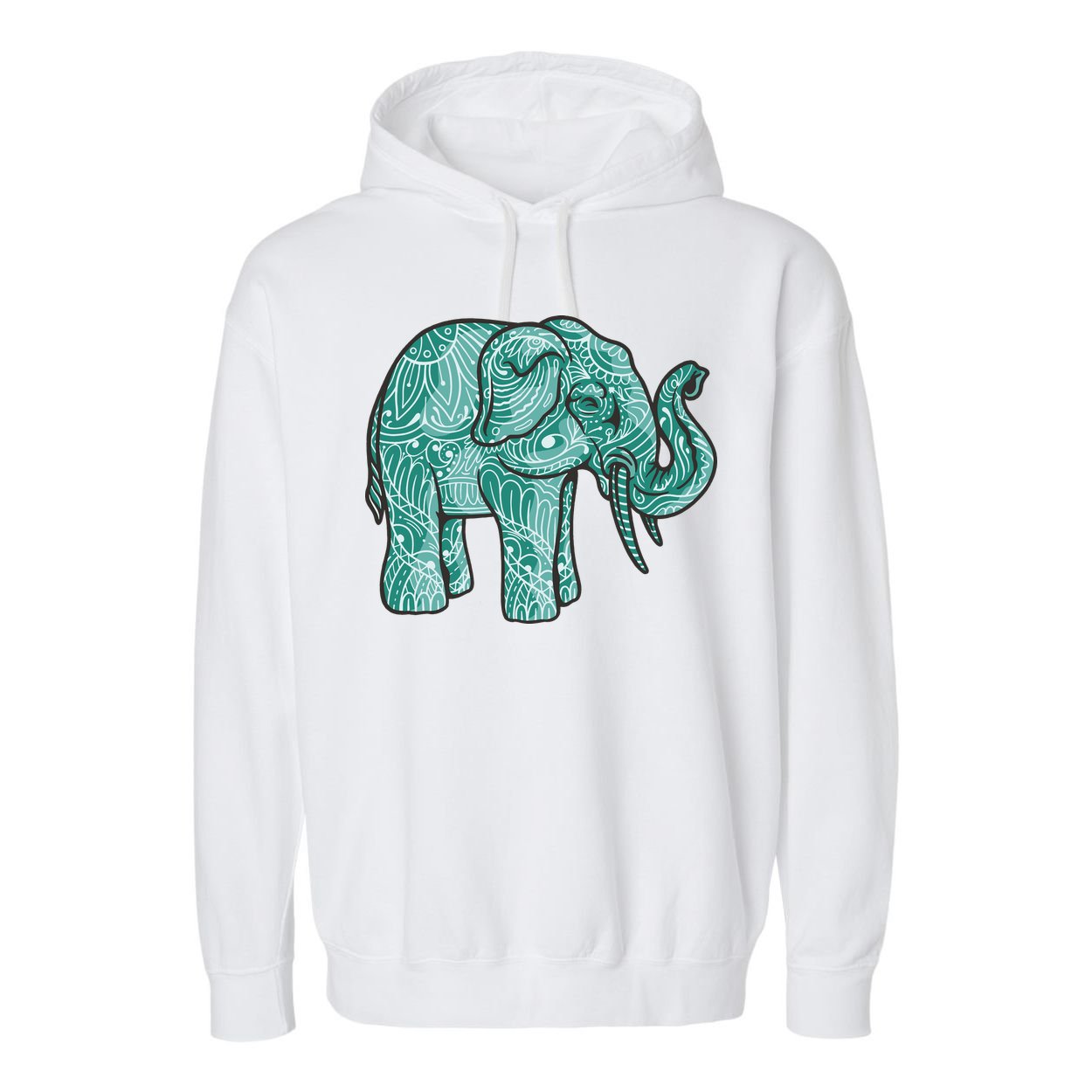 Elephant Mandala Cute Gift Garment-Dyed Fleece Hoodie