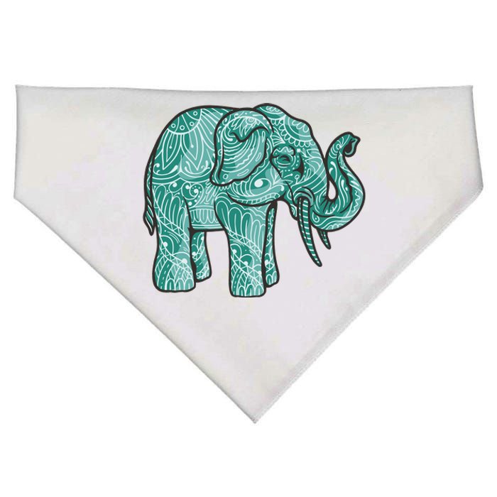 Elephant Mandala Cute Gift USA-Made Doggie Bandana