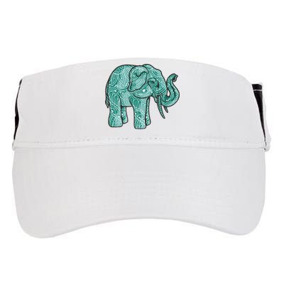 Elephant Mandala Cute Gift Adult Drive Performance Visor