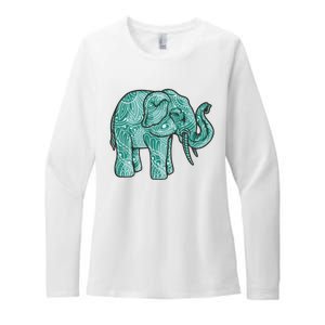 Elephant Mandala Cute Gift Womens CVC Long Sleeve Shirt