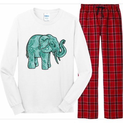 Elephant Mandala Cute Gift Long Sleeve Pajama Set