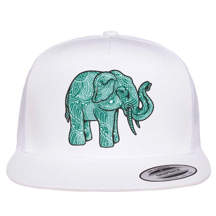Elephant Mandala Cute Gift Flatbill Hat