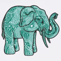 Elephant Mandala Cute Gift Flatbill Hat