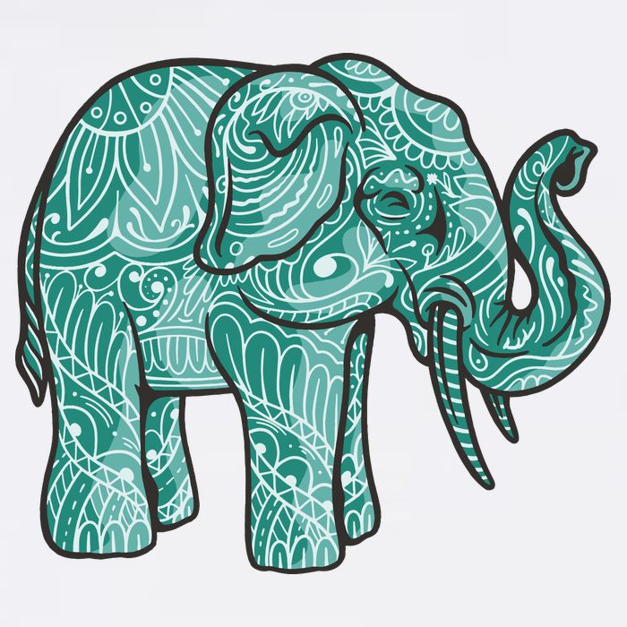 Elephant Mandala Cute Gift Flatbill Hat