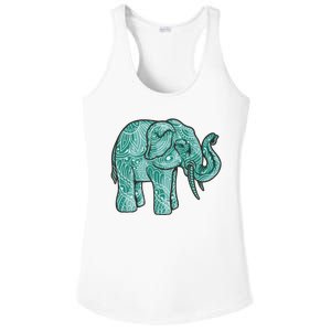 Elephant Mandala Cute Gift Ladies PosiCharge Competitor Racerback Tank