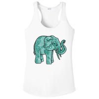 Elephant Mandala Cute Gift Ladies PosiCharge Competitor Racerback Tank