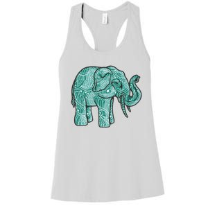 Elephant Mandala Cute Gift Women's Racerback Tank