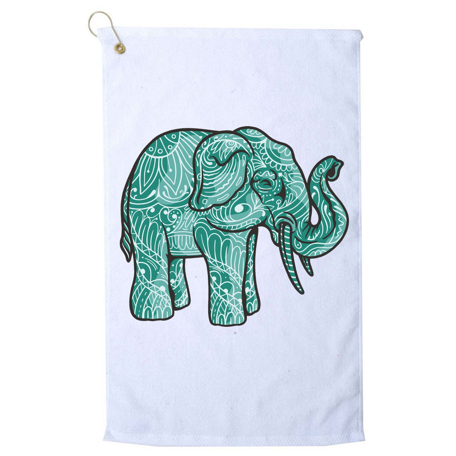 Elephant Mandala Cute Gift Golf Towel
